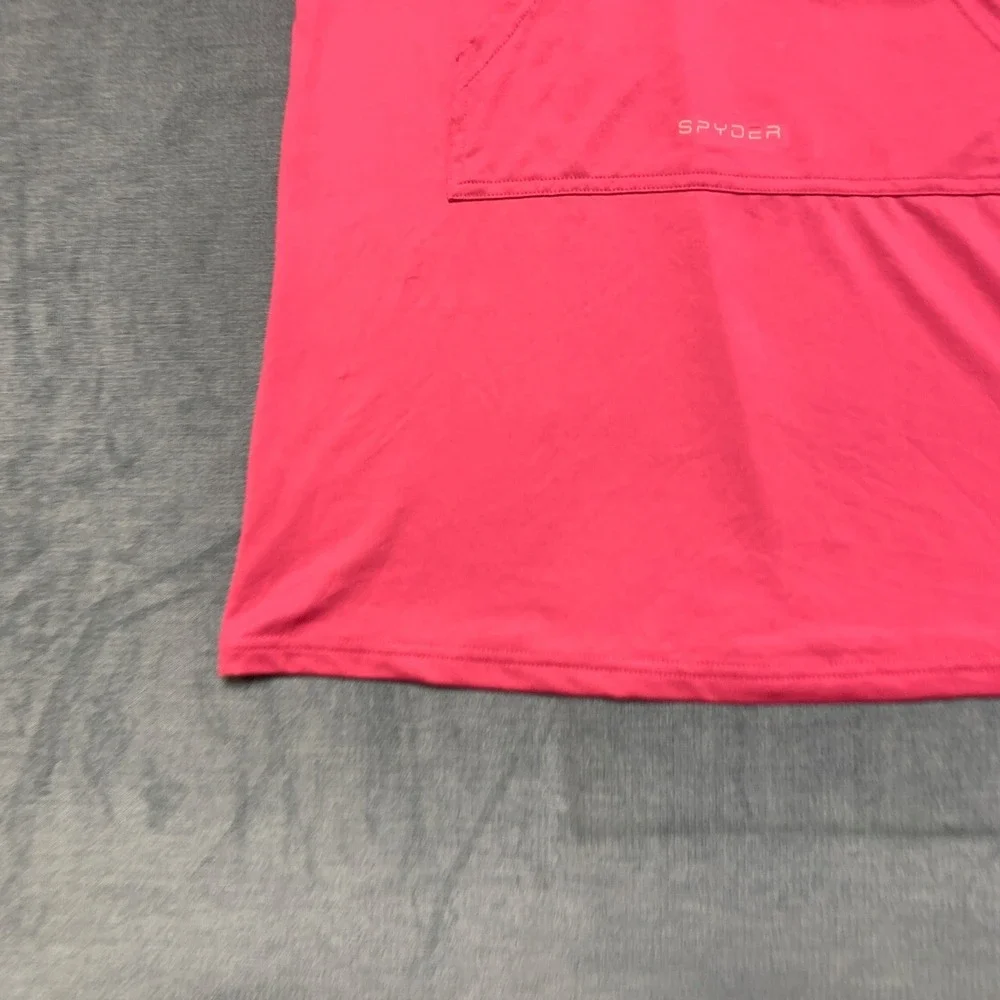 Spyder Swimsuit Cover Up Girls XL Pink Stretch Hood Short Sleeve Beach Swimwear